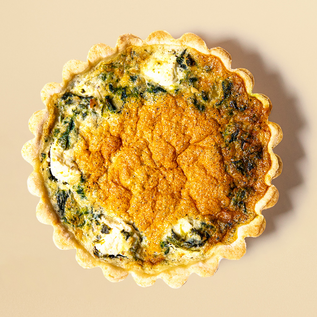 Mini tarta ze szpinakiem